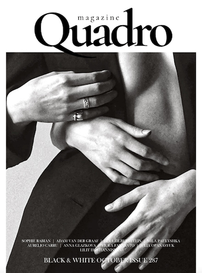 Quadro media magazine, premium publication,  Milan, Italy - cover: image by visual artist Lilit L Hovhanni